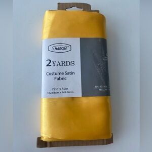 Shason Yellow Costume Satin Fabric 2 Yards 72” x 59” Craft Sewing Decor
